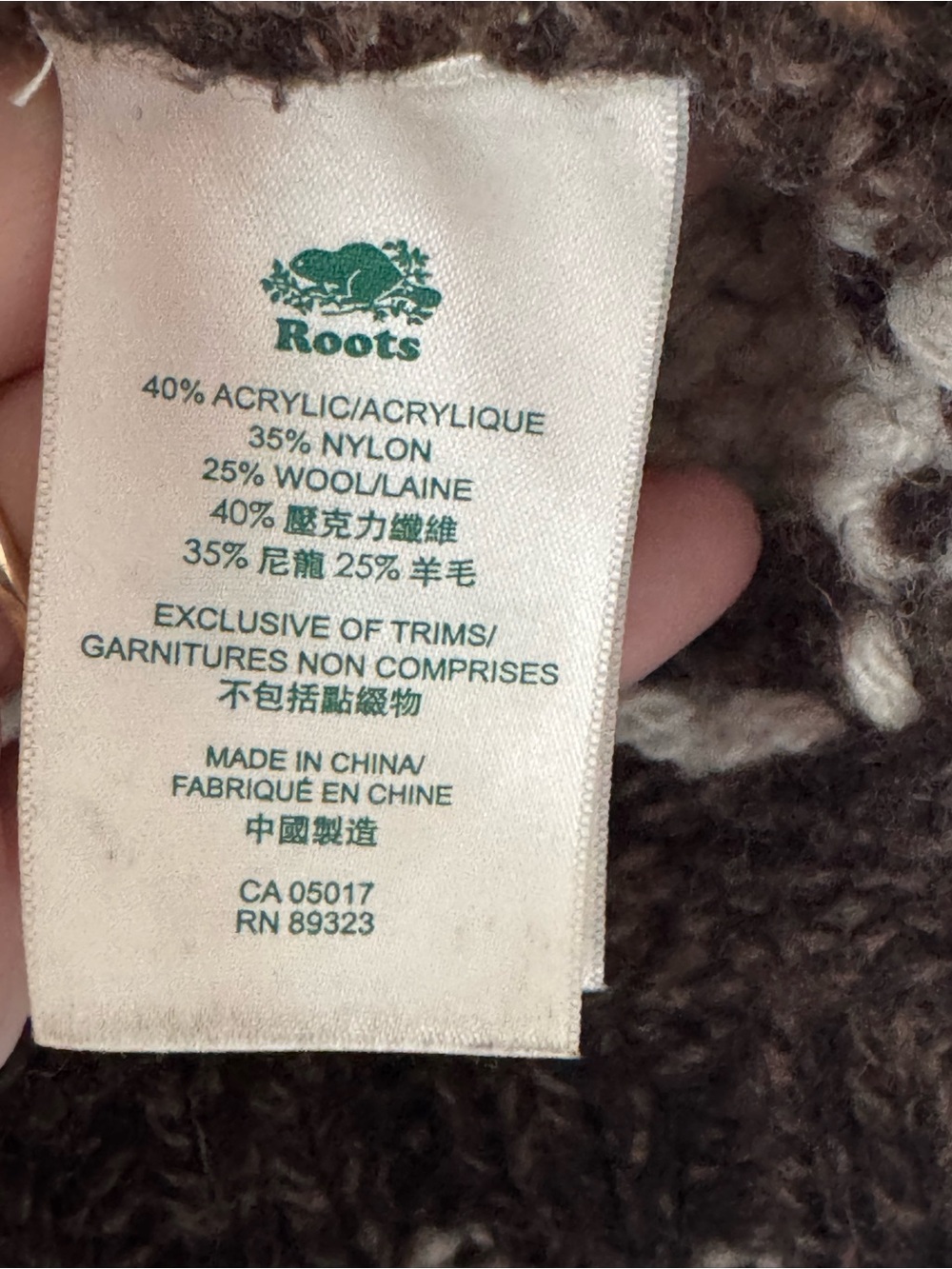 Mary Maxim Roots Colab Size XS ( Generous) Hand Knit Beaver Cardigan Full Zip - Picture 17 of 17